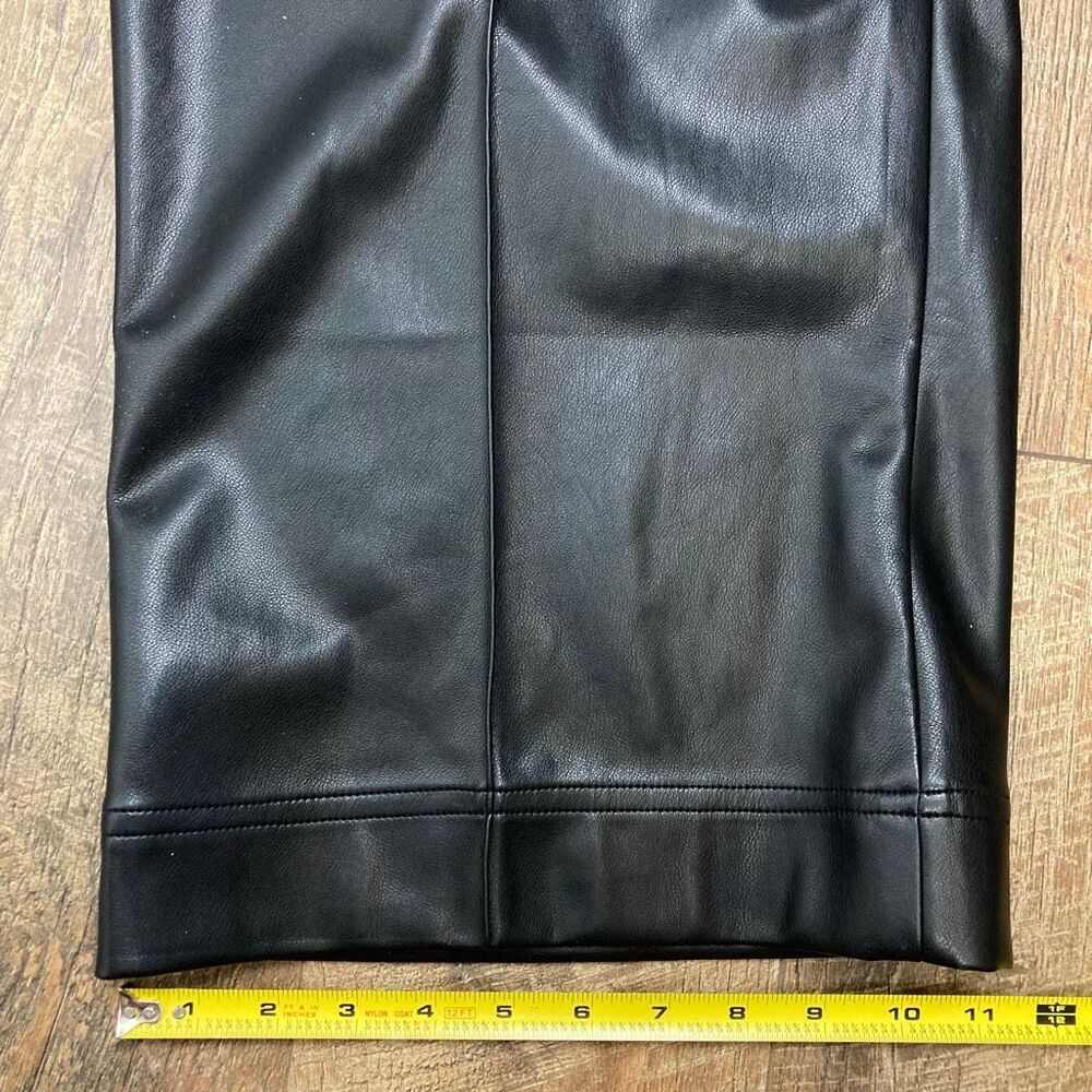 NWT Soft Surroundings Rivka Black Vegan Faux Leather Wide Leg Cropped Pants 2X - Picture 10 of 10